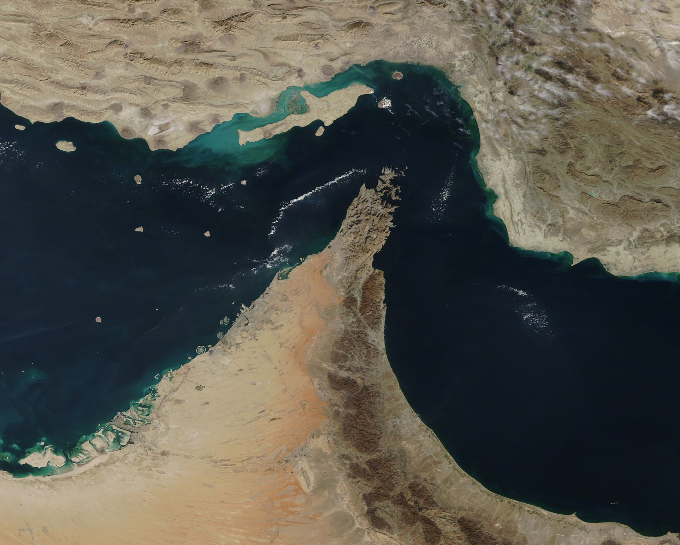 Strait of Hormuz satellite image